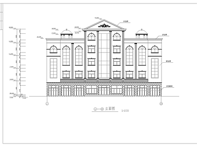 四层框架办公楼建筑结 施工图