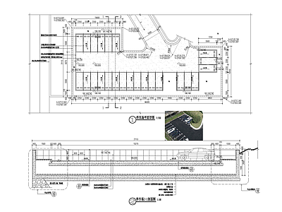 现代停车场 施工图 户外