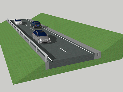 现代市政道路剖面示意