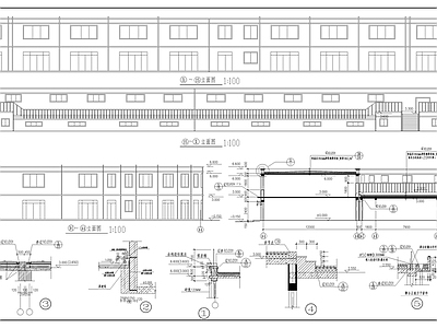 广场舞台及网点建筑图 施工图 公共建筑