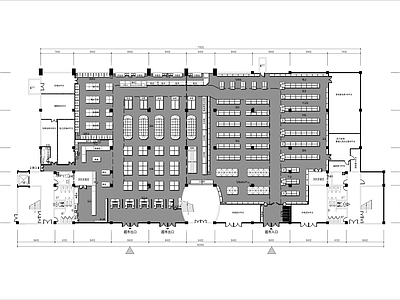 2000㎡超市平面布置图 施工图