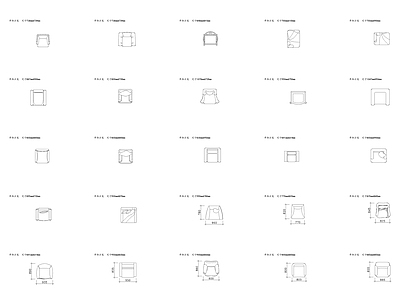 沙发 单体一座平面图库 图块 图集 施工图