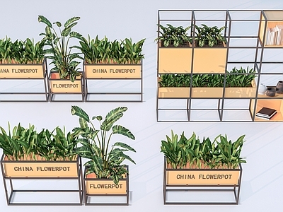 现代户外花箱 外摆花箱 移动花箱 户外花箱