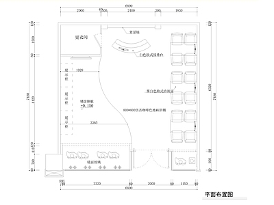 53平方婚纱店 施工图