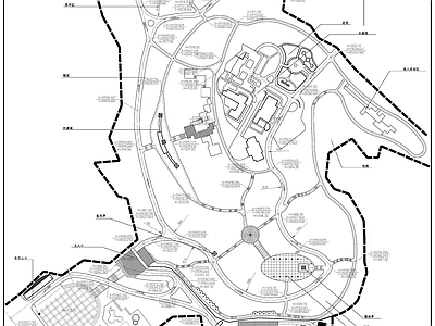 绵阳市西山公园西区景观平面图 施工图