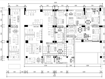 700㎡家具专卖店平面布置图 施工图