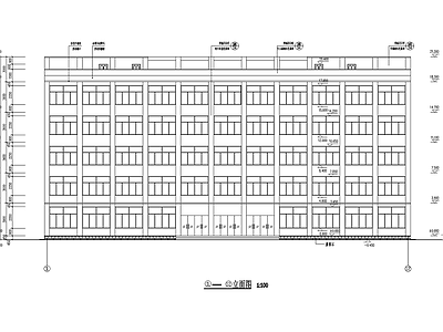 六层框架结构工厂办公楼建筑 施工图