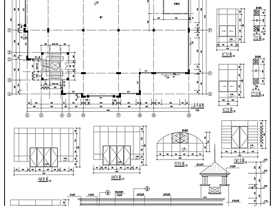 欧式商业步行街建筑 施工图