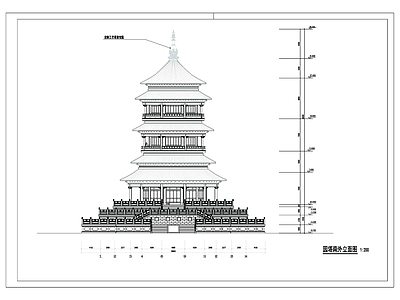 寺庙建筑 施工图 古建