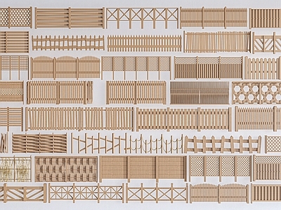 中式围栏 栅栏 篱笆 篱笆墙 木篱