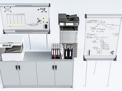 现代打印机 办公器材 文件柜 会议白板