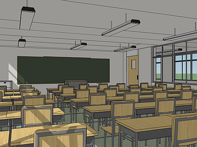 现代学校教室