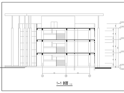 现代弧形酒店建筑 施工图