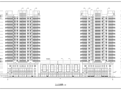 高层商住楼建筑 施工图