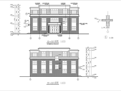 三层办公建筑 施工图