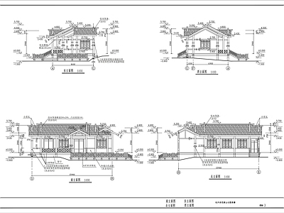 公园茶室建筑 施工图 娱乐会所