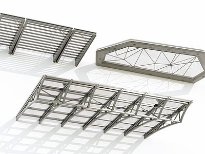 遮阳棚 钢结构 玻璃 玻璃遮阳板 户外