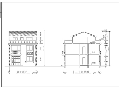 乡村别墅建筑 施工图