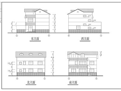 乡村别墅建筑 施工图