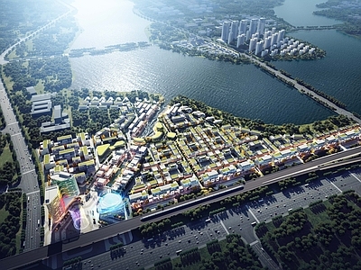 现代鸟瞰图规划
