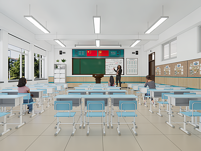 现代学校教室