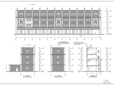 沿街古建筑屈臣氏药房建筑 施工图