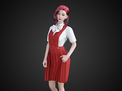 礼服女生 可爱女孩 女服务员