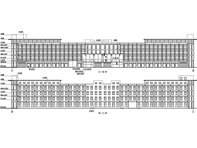 五层厂房车间工业建筑 施工图