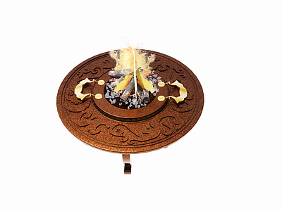 中式壁炉 火盆 古代取暖火盆