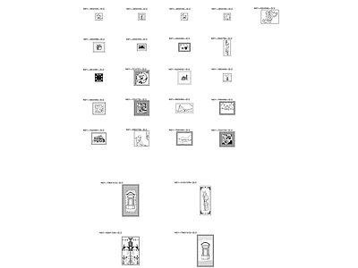 装饰挂画立面图库