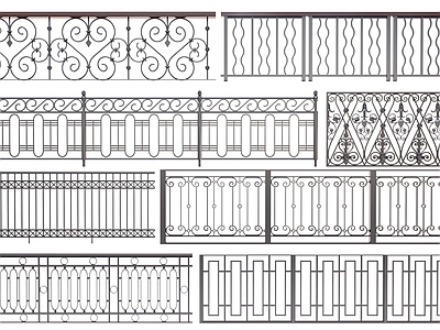 简欧铁艺栏杆 围栏 护栏 扶手 金属栏杆