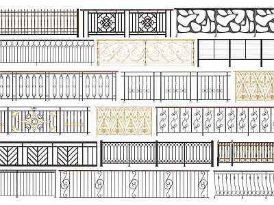 简欧铁艺栏杆 围栏 护栏 扶手 金属