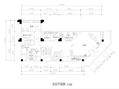 茶艺馆室内 施工图