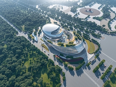 现代展览馆建筑 文化艺术中心 图书馆 体育馆 市民文化交流图文中心