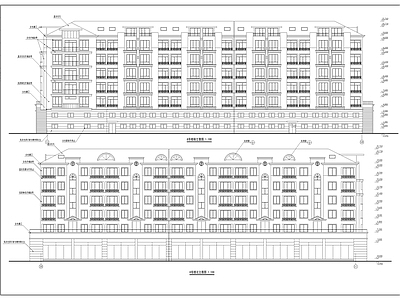 小区住宅楼建筑 施工图