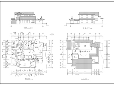 三套别墅建筑 施工图