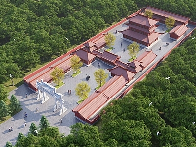 中式寺庙建筑