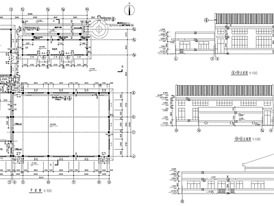 单层锅炉房厂房车间工业建筑 施工图