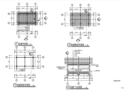 木长廊廊架亭子 施工图
