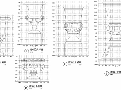 欧式花钵图库 景观小品