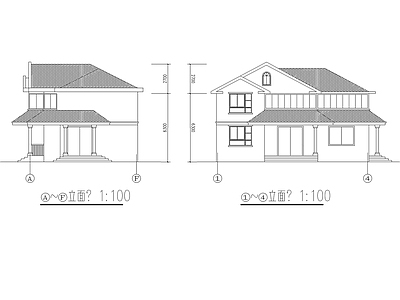 乡村别墅建筑 施工图