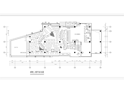 1260㎡酒吧室内 施工图