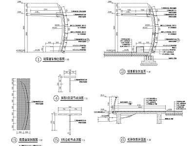 观景廊架详图 施工图