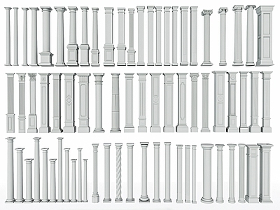 欧式古典罗马柱 方形柱 圆形柱 装饰柱 石膏柱