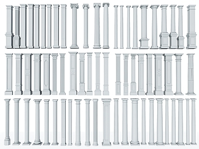 欧式古典罗马柱 方形柱 圆形柱 装饰柱 石膏柱
