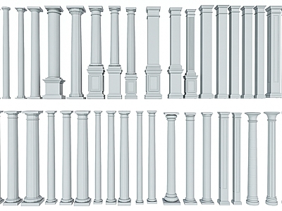 欧式古典罗马柱 方形柱 圆形柱 装饰柱 石膏柱