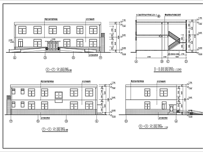 饲料公司办公楼建筑 施工图