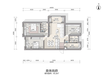 室内彩平图 平层