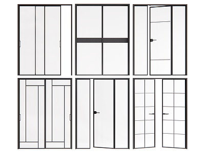 现代玻璃门 双开门 单开门 推拉门 厨卫门