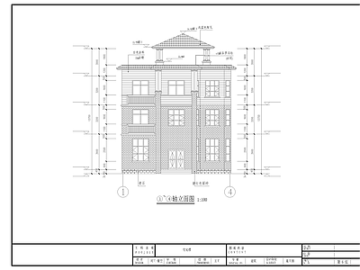 3层半独栋别墅建筑 施工图